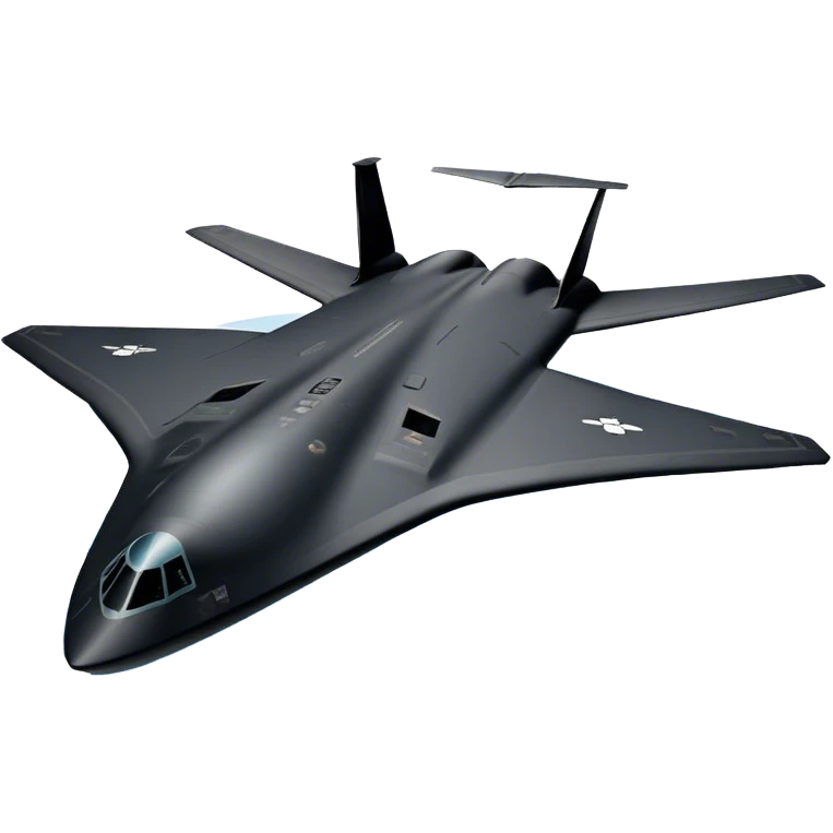 Military Bomber - B-2 Spirit - Northrop Grumman (Model Year: 2021) (Iconic colour: Stealth black) emoji