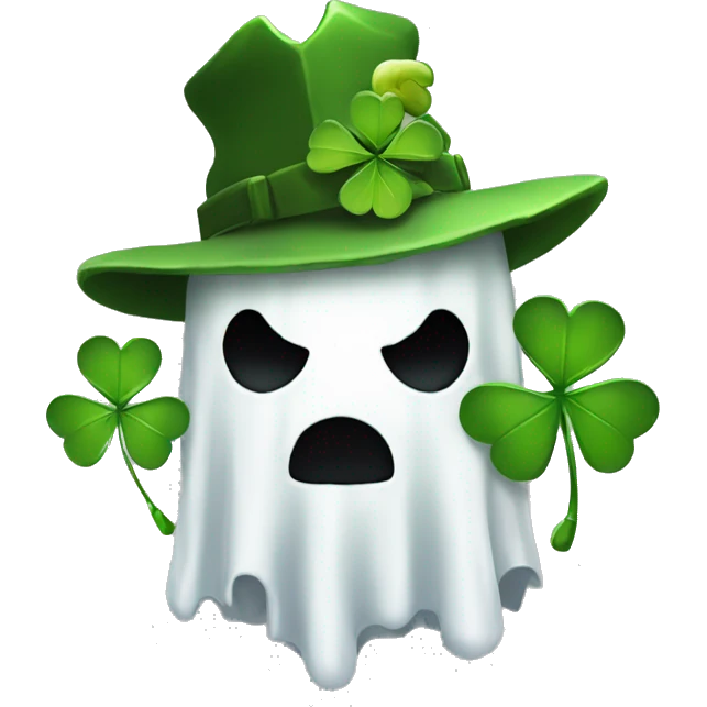 ghost character from call of duty with four leafed clover emoji
