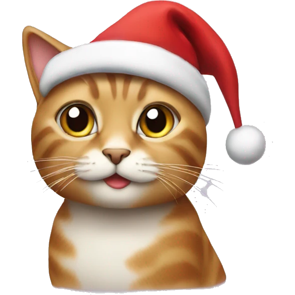 Cat with Christmas hat emoji