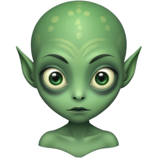 alien with tattoo emoji