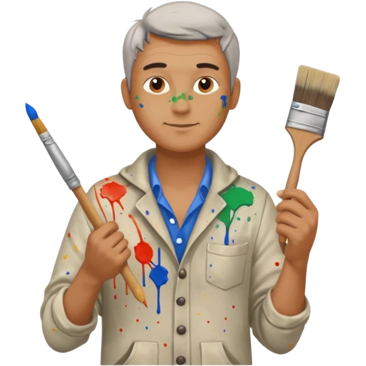 Ceramic Painter man emoji