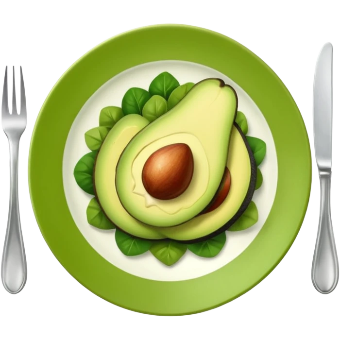 A stylized salad plate in greens or avocado with the hashtag #VogueBody. emoji