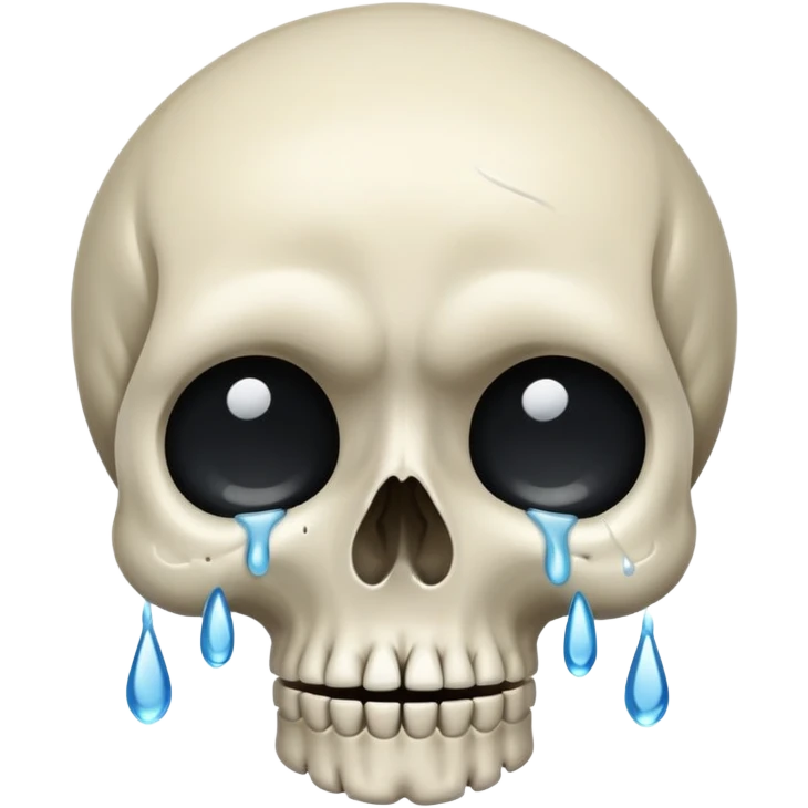 Skull crying emoji