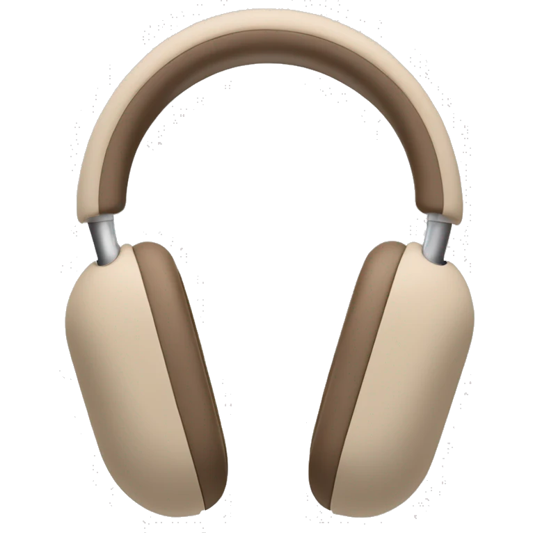 Beige coloured AirPod max headphones no human  emoji