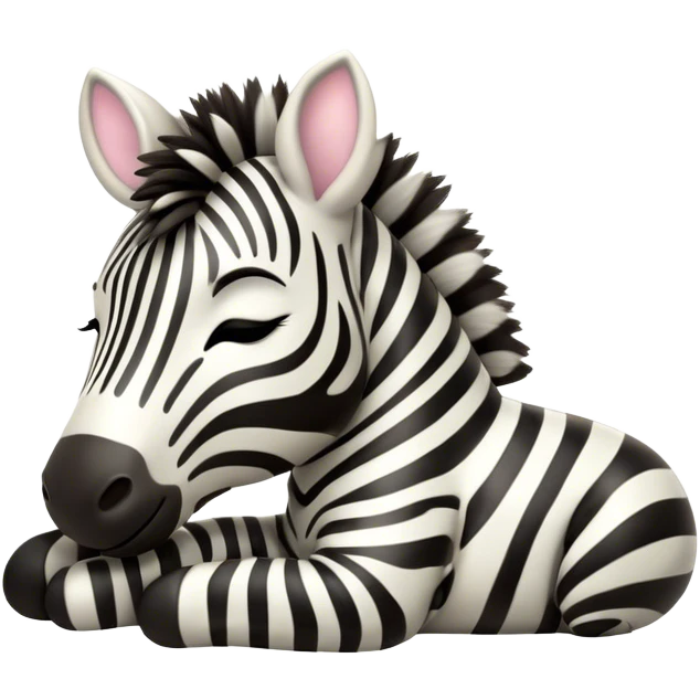 Meme-Worthy Cute Sleeping Zebra Portrait Emoji, Head resting peacefully with a contented smile, showcasing a lean, graceful build and a luxuriously soft striped Fur, eyes shut in a serene, restful nap, Simplified yet hilariously adorable features, highly detailed, glowing with a soft, drowsy light, high shine, relaxed and utterly lovable, stylized with an air of playful laziness, bright and heartwarming, soft glowing outline, capturing the essence of a comically sleepy zebra, so meme-worthy it feels like it could instantly become the next viral sensation of adorable slumber! emoji