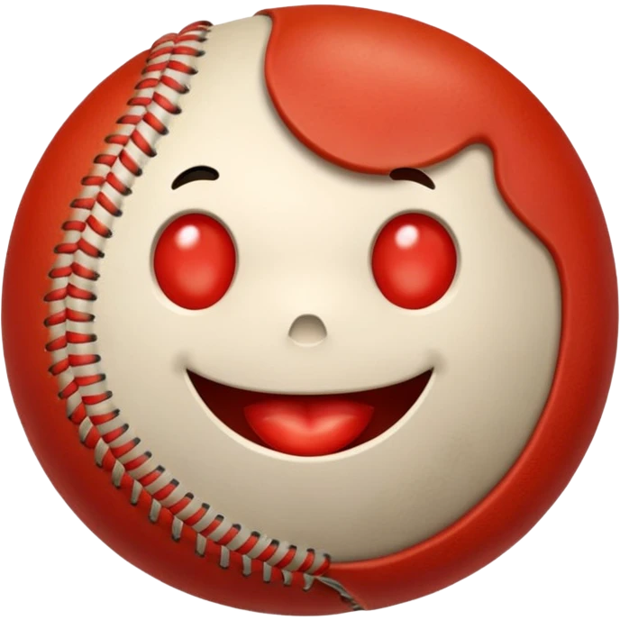 Fat baseball eating tomato  emoji