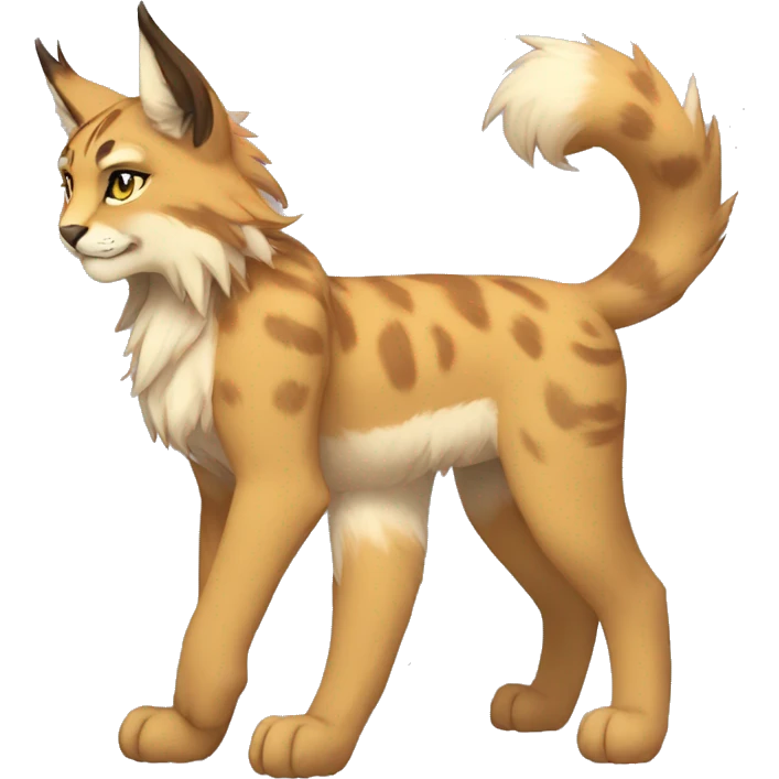 Anthro Fur-Sona Lynx-Fakémon Full Body emoji