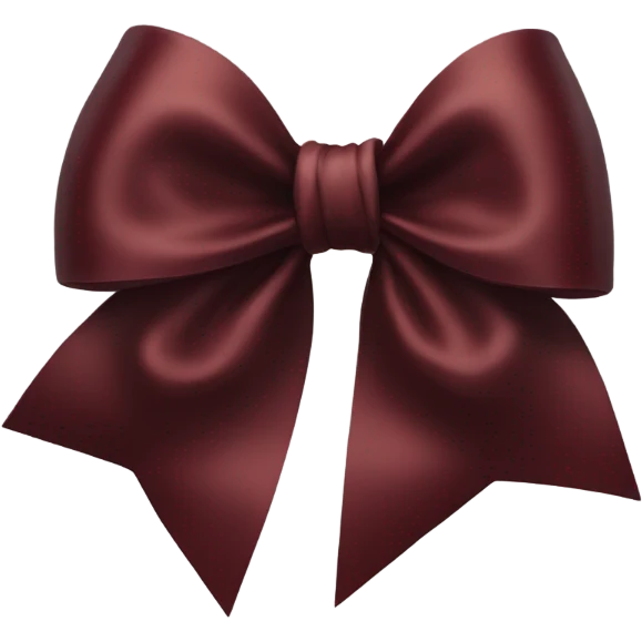 dark red bow emoji