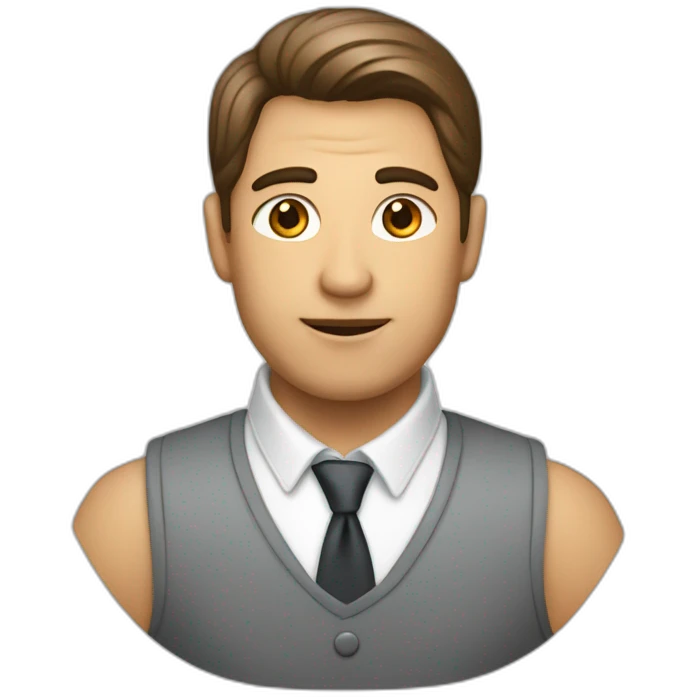 Un homme qui regarde sur le côté avec un regard coquin emoji
