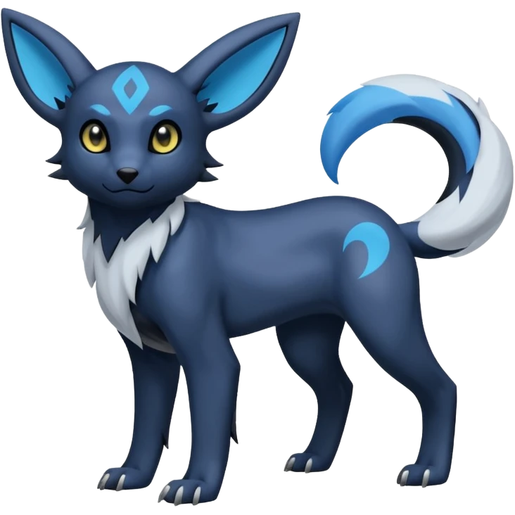 Absol-Umbreon-Fakémon-hybrid-creature (full body)  emoji