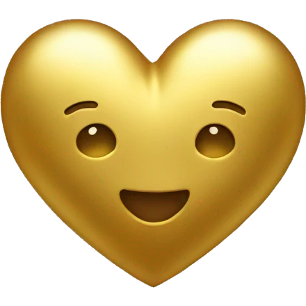 Golden heart emoji
