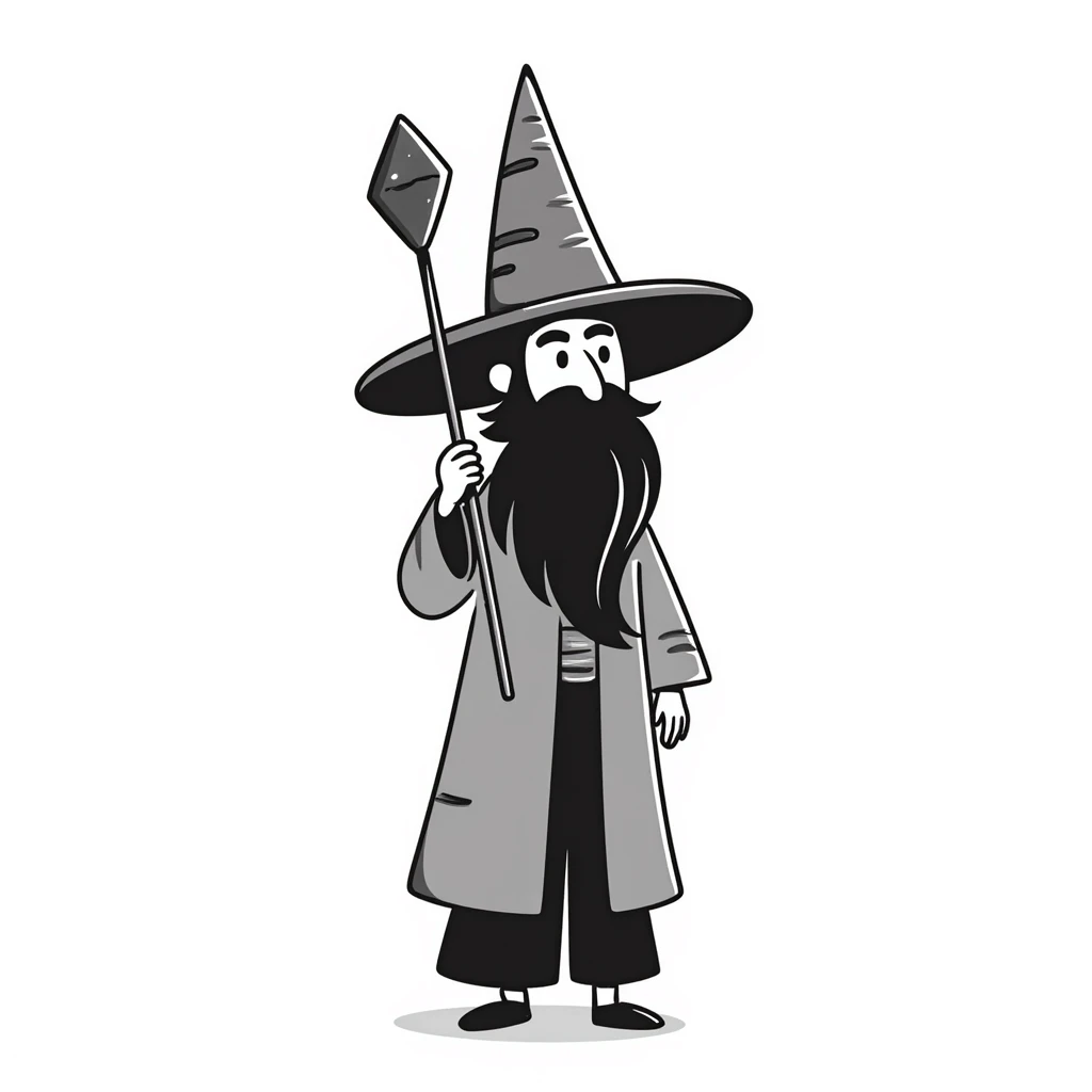 unique wizard hand drawn doodle emoji