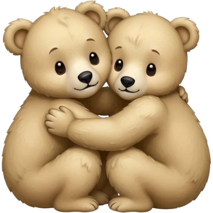Light beige Bears hugging emoji