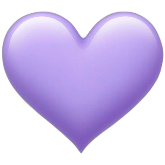 Heart in lavender colour emoji