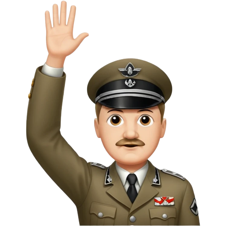 Hitler with arm raised emoji