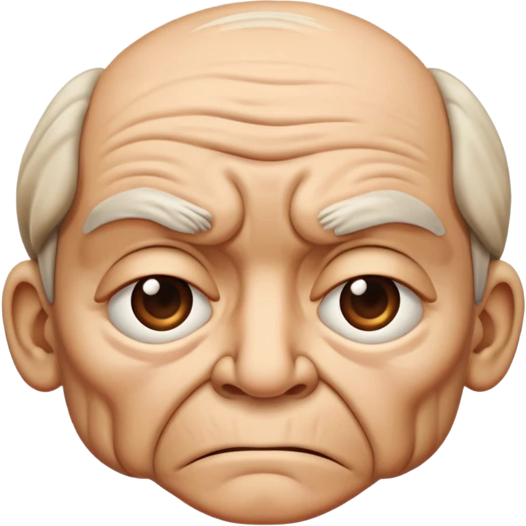 Frowning wrinkly face emoji