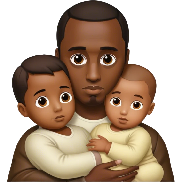 P diddy holding a kid emoji