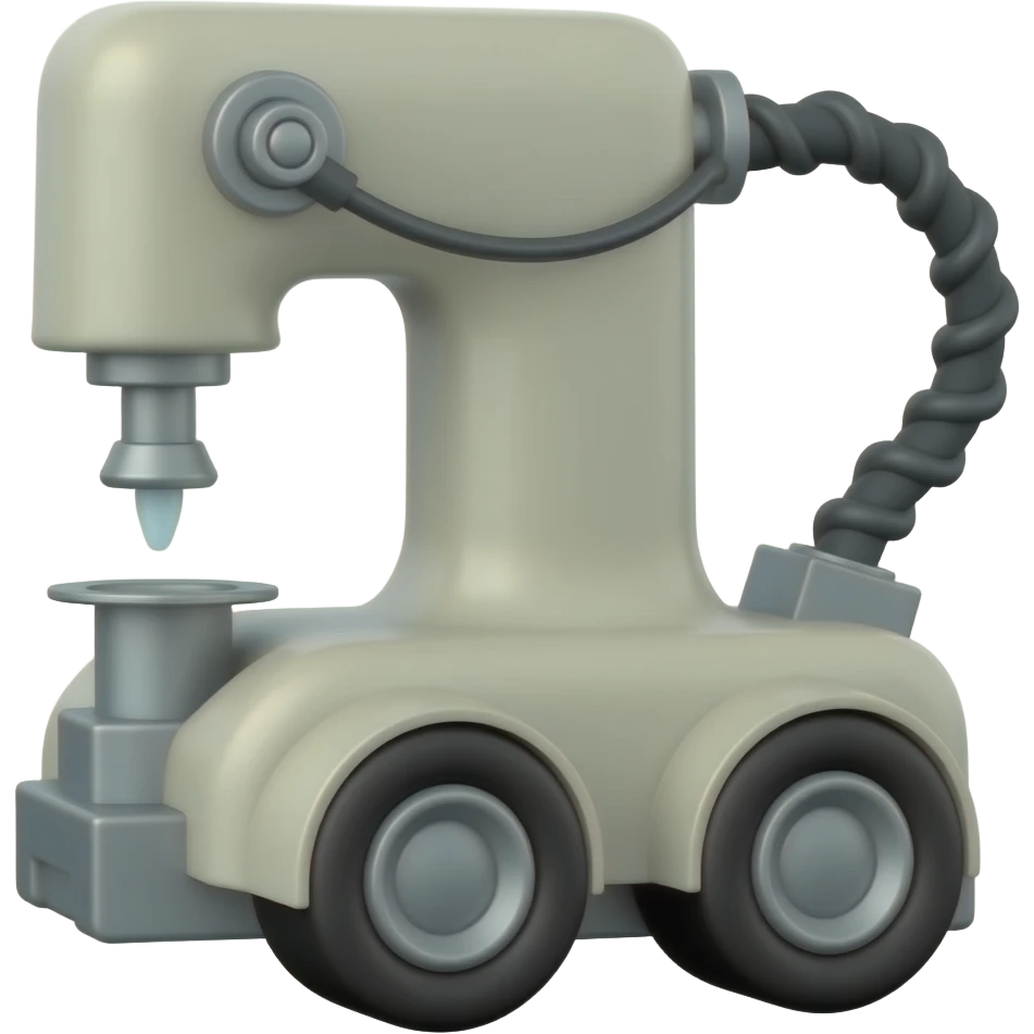 genereer een emoji van een machine op een witte achtergrond . geen mens emoji