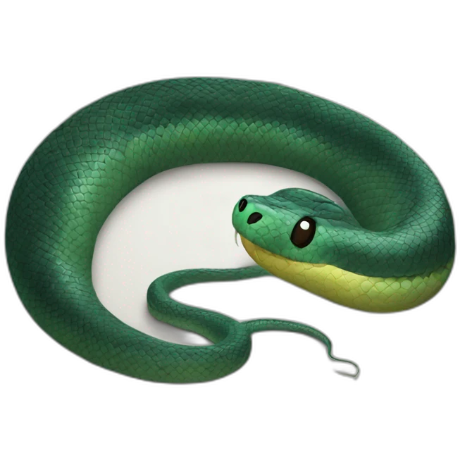 the snake is sleeping on the pillow emoji