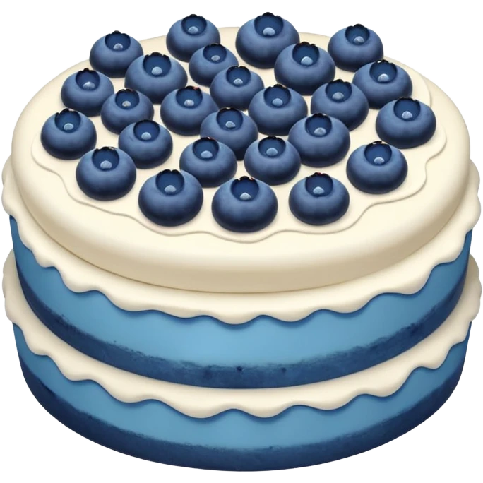 Cake with blueberries on top emoji
