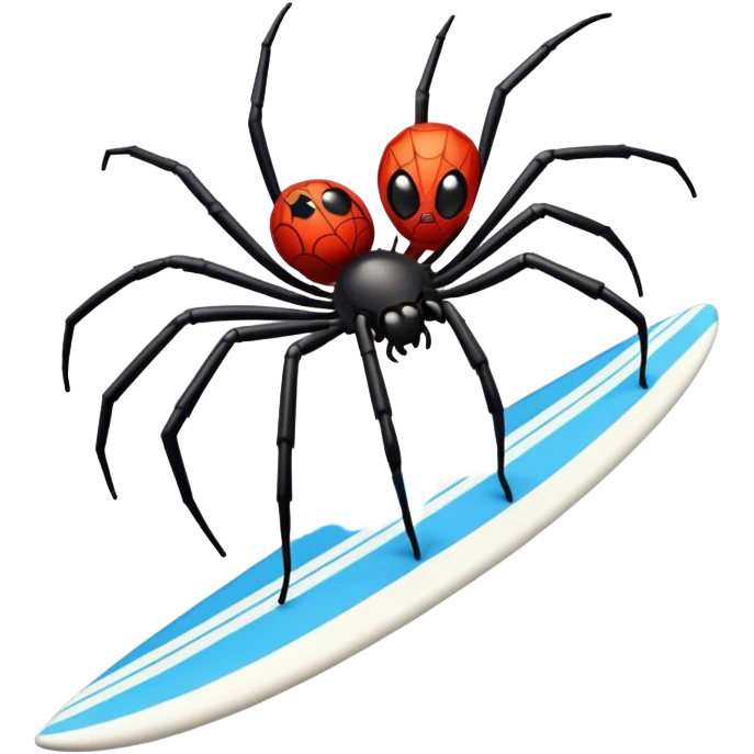 A spider that’s surfing emoji