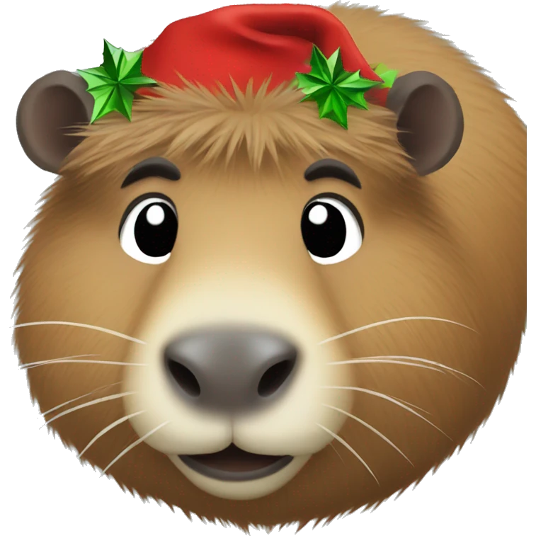 Christmas capybara  emoji