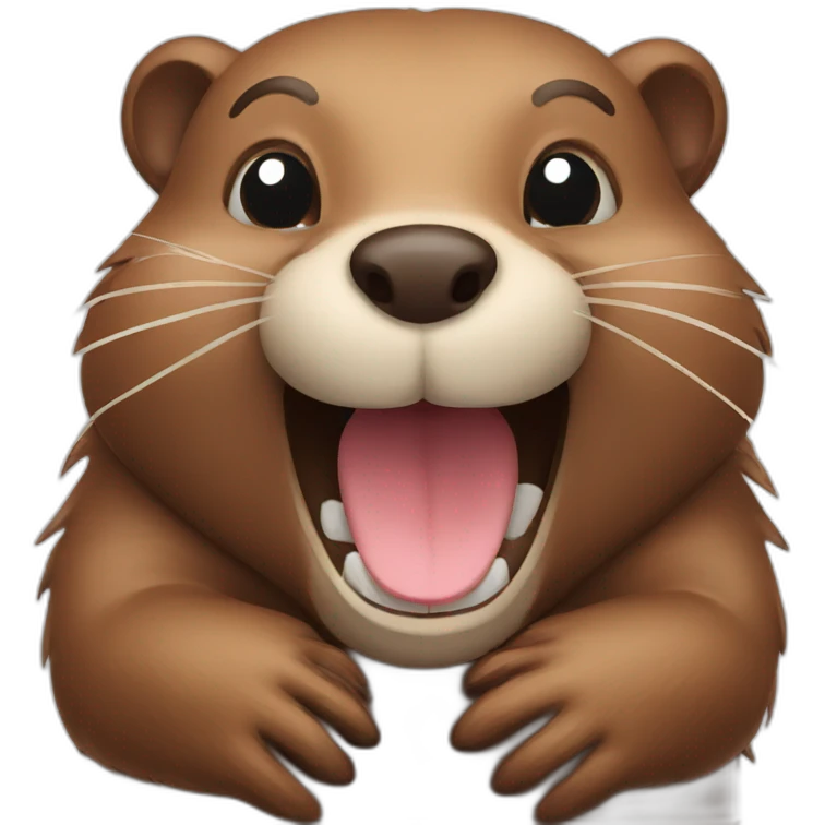 happy beaver emoji