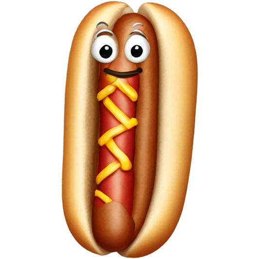 Smirk with hotdog emoji