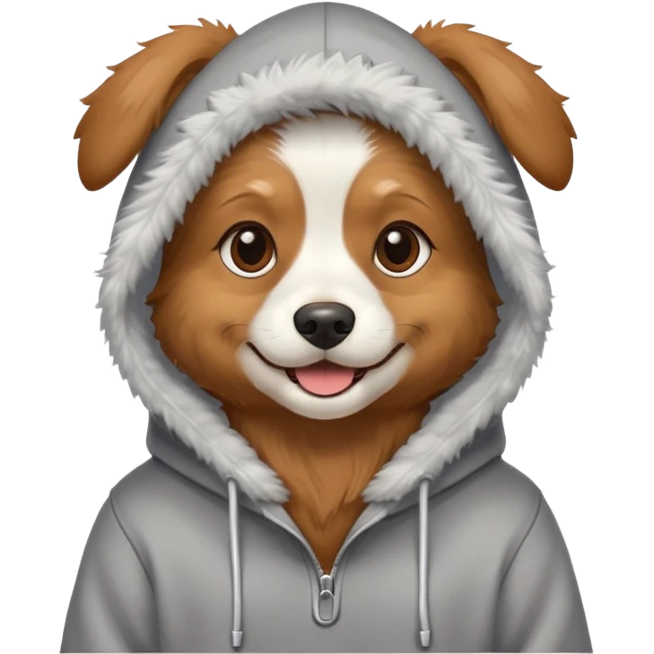 Dog with a hoodie emoji