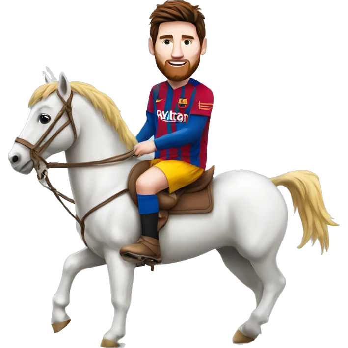 Messi sur un cheval  emoji