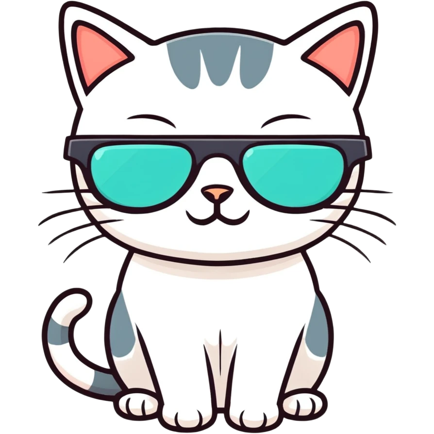 Cat with sunglasses emoji