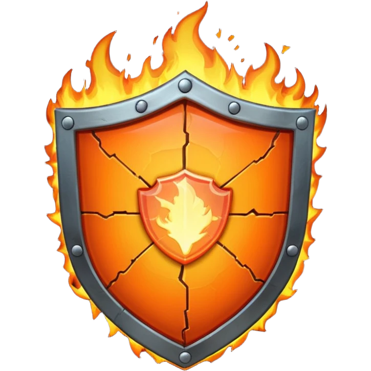burning shield emoji