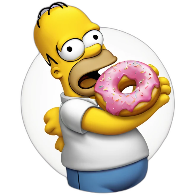 Homer simpson eating a donuts emoji