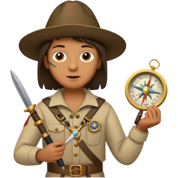 Columbus with compas and knife emoji