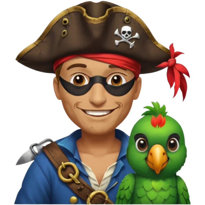 pirate and parrot emoji