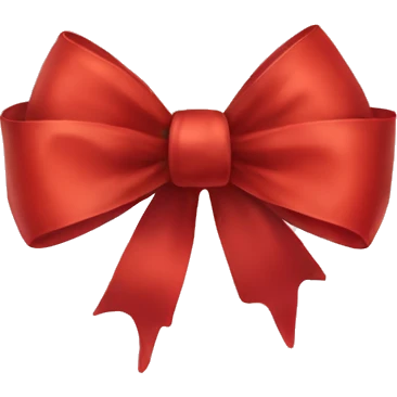 Red bow emoji