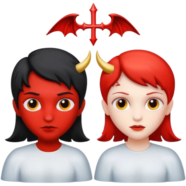 create a angel and devil in one emoji emoji