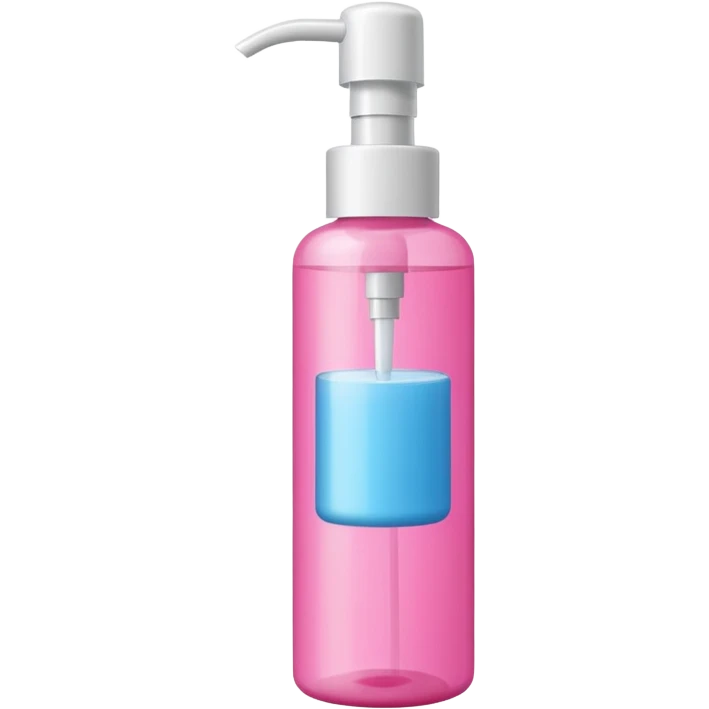 shampoo bottle in pink colour emoji