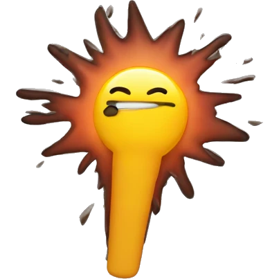 Collision emoji with the word pop emoji
