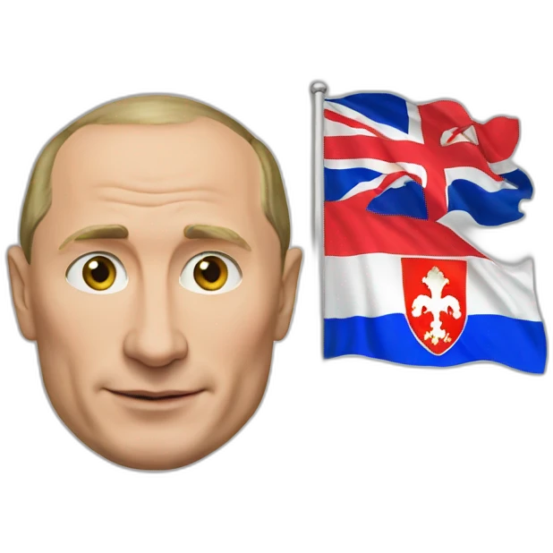 putin with georgia flag emoji