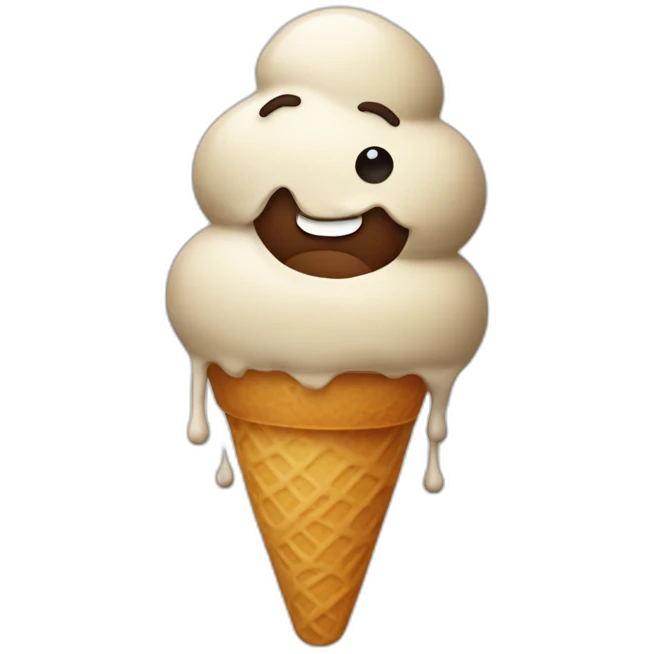 Poo ice-cream emoji