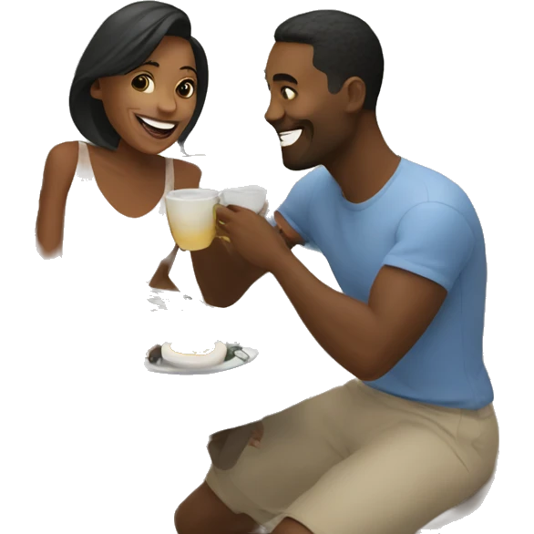 couple enjoying brunch emoji