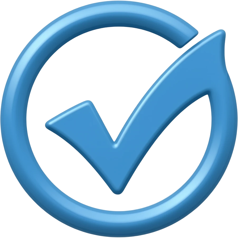 Buatkan centang biru bulat emoji