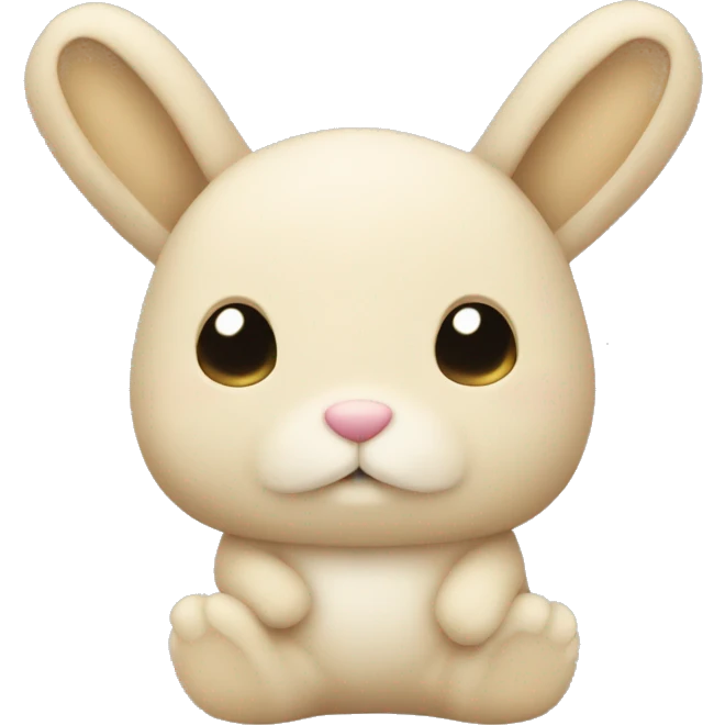 A small beige plush rabbit toy emoji
