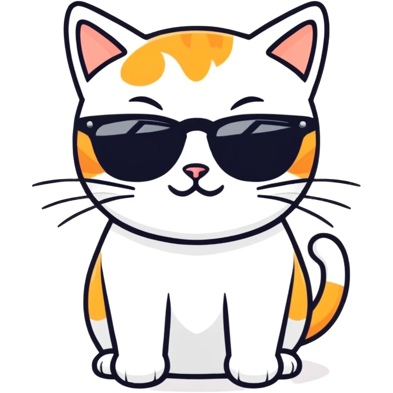 Cat with sunglasses emoji