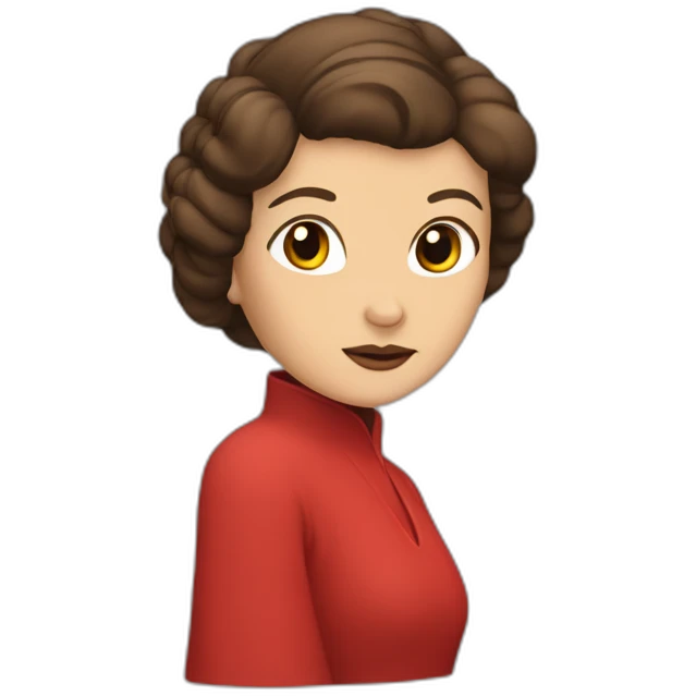 leia with a red shirt emoji