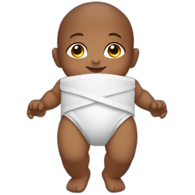 Baby wearing diaper emoji