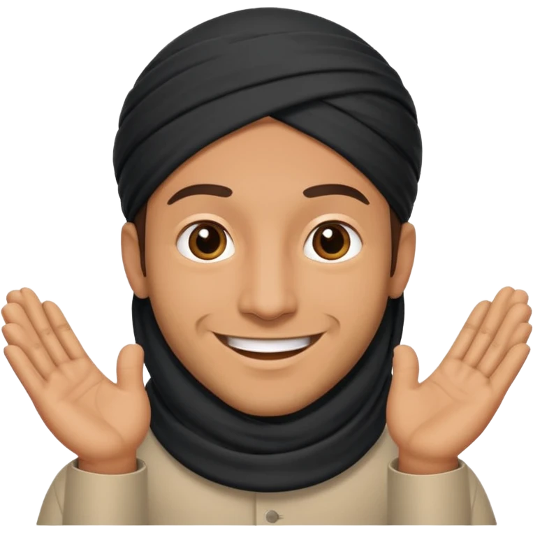 Muslim man greeting emoji