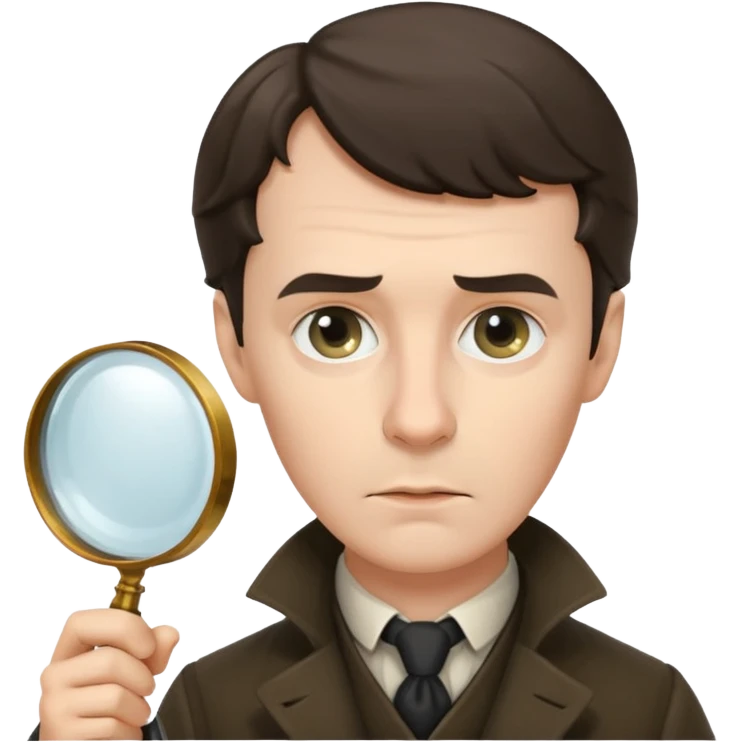 sherlock holmes holding magnifying glass emoji