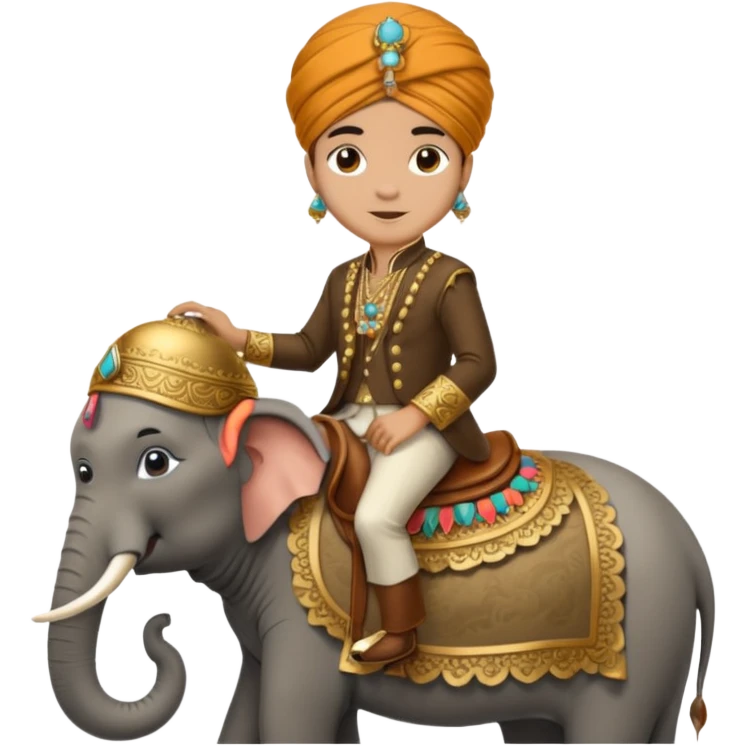  Rider on elephant emoji